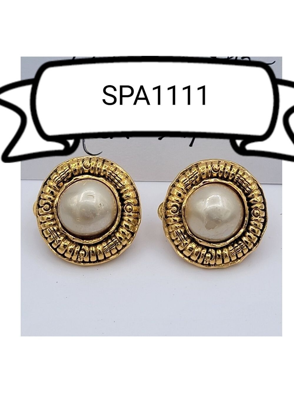Chanel Goldtone Earrings Vintage Clip On
